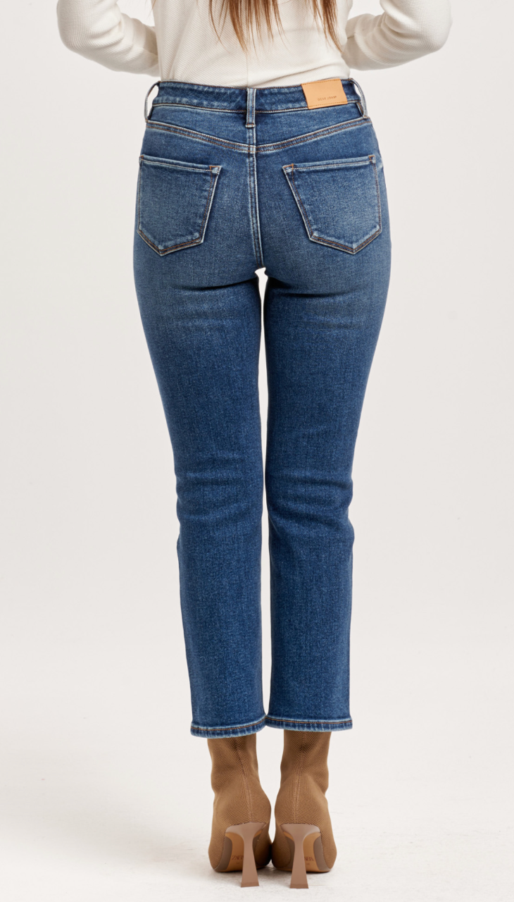 Frankie Super High Rise Cropped Straight Jean