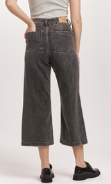 Audrey Super Hig Rise Cropped Wide Leg Jeans