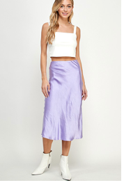 Satin Midi Skirt