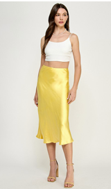 Satin Midi Skirt