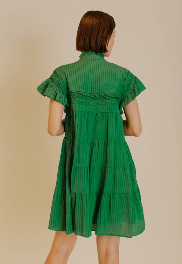 PLEATED FLUTTER DRESS